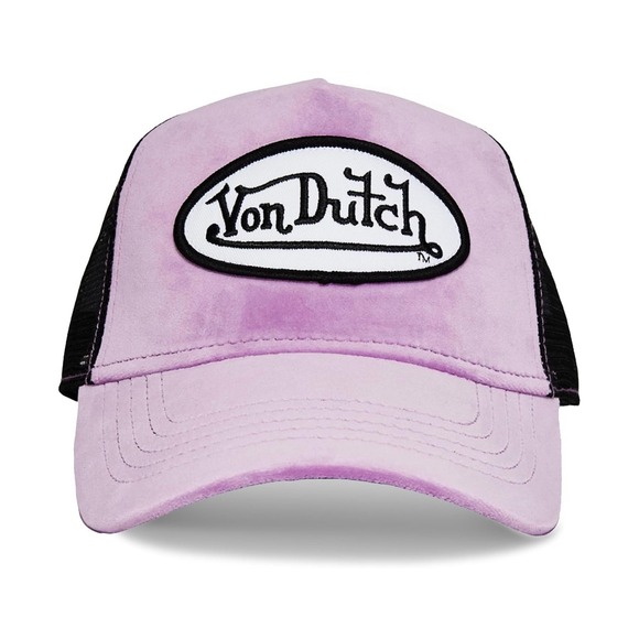 Von Dutch Other - NEW Von Dutch Purple Plum Dust Velvet Black Mesh Trucker SnapBack Unisex hat